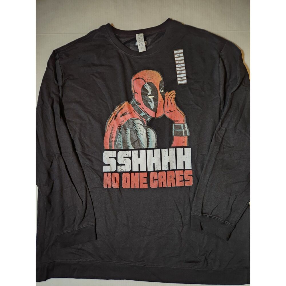 Marvel “SSHHHH No One Cares” lightweight sweatshirt Men’s 4XL Black